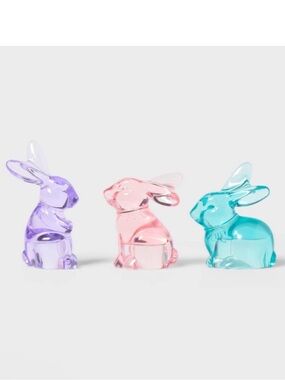 New! Target Spritz 3pk Acrylic Decorative Bunny Figurals, 2026